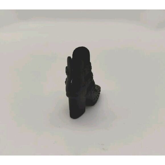 Mattel Barbie Black Platform Chunky High Heels Doll Shoes Studs - Right Only - Picture 4 of 5